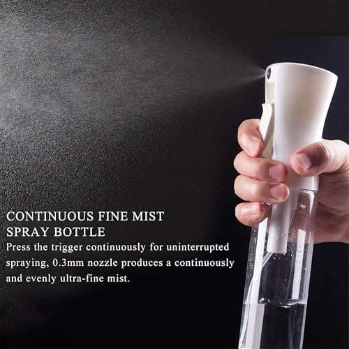 Spray Bottle for Hair 300ml/10.15oz, 2pcs Continuous Spray Bottle Empty Fine Mist Spray Bottles, Leak-Proof Clear Water Mister Spray Bottle for Hair Styling, Plants, Cleaning (2pcs 300ml, White) thumbnail 4