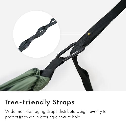 WHTE MOSS Suparpine I Hammock for Camping with Straps Included (Light Orange, Single) thumbnail 6