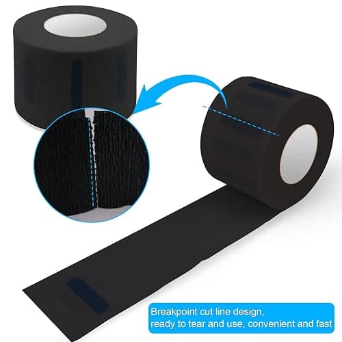 NICEMOVIC 5 Rolls Disposable Barber Paper Neck Strips Barber Accessories, Professional Barber Supplies Stretchy Paper Neck Strips for Salon Haircut Styling-Black thumbnail 6