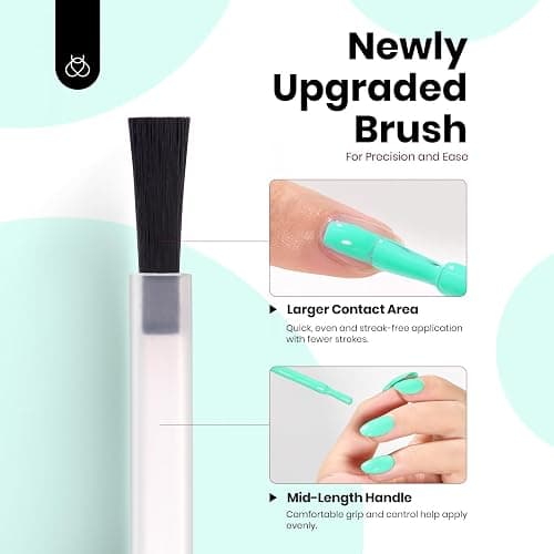 Beetles Green Teal Gel Nail Polish - Hema-Free Turquoise Mint Green Soak Off Gel Polish Island Reverie for DIY Manicure Salon 0.5Oz thumbnail 7