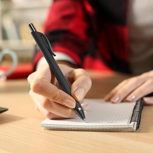 InkSlick 50 Pack Black Ink Pens - Bulk Pens, 1.0MM Medium Point Ballpoint Pens, Smooth Writing No Bleed Retractable Ball Point Pen (Black) thumbnail 2
