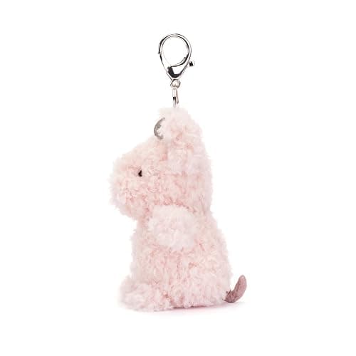 Jellycat Little Pig Bag Charm, 4 inches - Farmyard Plush Keychain - Great Gift Idea thumbnail 2