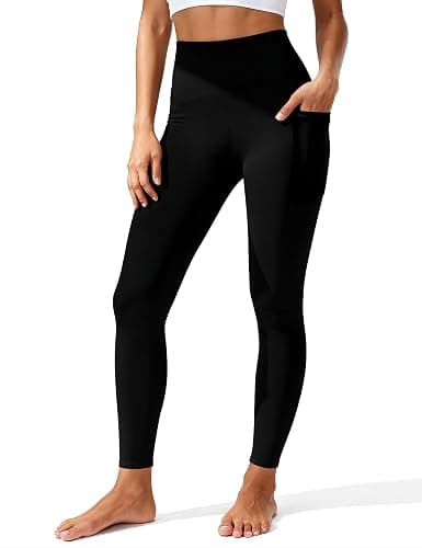 Bluemaple High Waisted Leggings for Women - Tummy Control Pants Non See Through Workout Soft Yoga Pants for Running Plus Size thumbnail 2