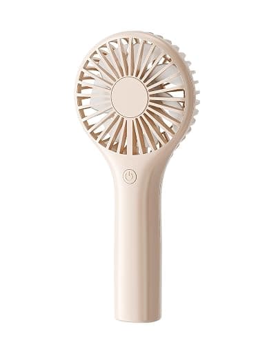 TriPole Portable Handheld Fan Mini Rechargeable Battery Eyelash Fan, Cream | 3 Speeds, Strong Wind, Compact Size, Lightweight, Personal Small Hand Held Fan for Makeup Skincare Travel Outdoor Concerts - Image 1