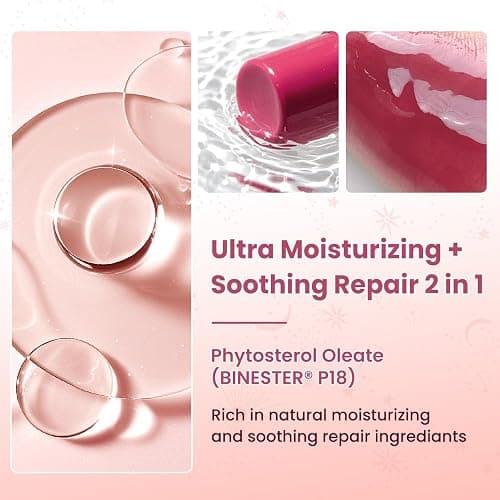 CATKIN Glossy Lip Balm Ultra Hydating Glow Lip Tinted Jelly Plump Melting Balm Shea Butter Repair Soothing For Dry Lips Dewy Finished 0.12 oz C10 HIBISCUS thumbnail 4