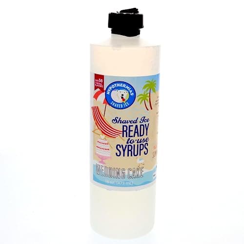 Hypothermias Shaved Ice & Snow Cone Syrup Variety Pack - 6 Pints (16 Fl. Oz.) - Tiger's Blood, Blue Raspberry, Lemon, Orange, Wedding Cake & Pink Cotton Candy - Non-GMO 100% Pure Cane Sugar thumbnail 6