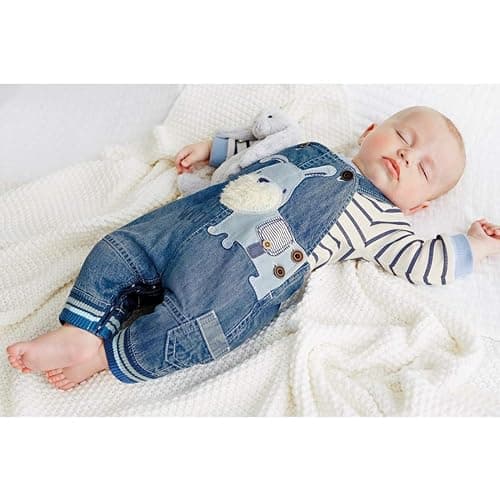LvYinLi Cute Baby Boy Clothes Suit Toddler Boys' Striped long Sleeve T-Shirt+Denim Overalls Jumpsuit Pants Outfits Sets thumbnail 2