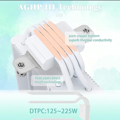 Thermalright AssassinX120 SE ARGB White CPU Air Cooler, AX120 SE ARGB, 4 Heat Pipes, TL-C12CW-S PWM Quiet CPU Fan with S-FDB Bearing, for AMD AM4/AM5/Intel 1700/1150/1151/1200/1851 thumbnail 2