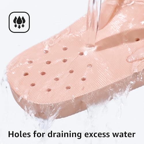 STQ Shower Shoes Women Quickly Dry Arch Support Flip Flops Non Slip Beach Pool Dorm Thong Sandals with Drain Holes thumbnail 3