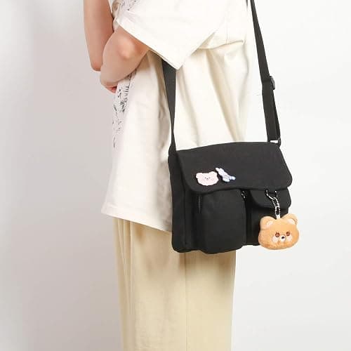 Phaoullzon Kawaii Crossbody Bag Cute Messenger Bags Canvas Shoulder Purse Gifts for Teens thumbnail 2