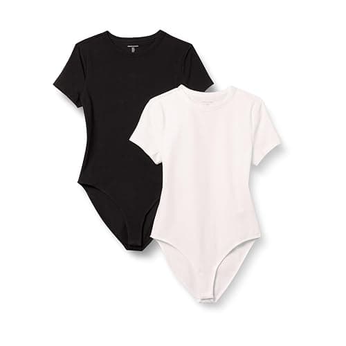 Amazon Essentials Women's Short Sleeve Crew Neck Stretch Cotton Jersey Slim-Fit T-Shirt Bodysuit - Image 1