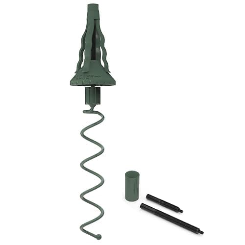 [Christmas Tree Topper Holder] - Twist-on Holiday Universal Tree Topper Stabilizer Fits Most Base Types- Metal Green Support Rod with Adjustable attachments to stabilize Seasonal Treetop Ornaments - Image 1