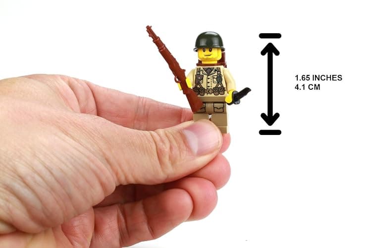 Battle Brick 1.6 Inches Tall WW2 US Army Soldier Collectible Custom Minifigure | Genuine Military Minifig | Printed in The USA | World WAR 2 | | Great Gift for Teen to Adult AFOL thumbnail 3