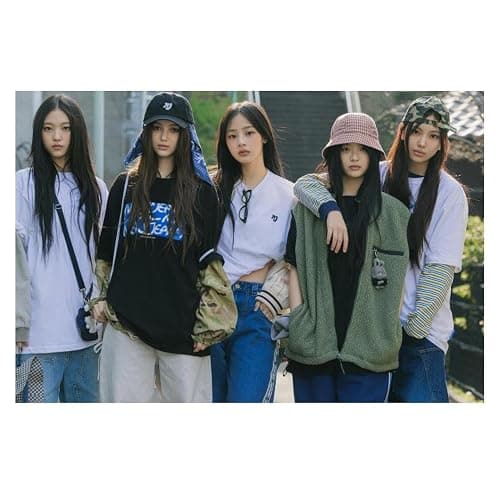 Stay Out Your Lane NewJeans Right Now Group Poster K-pop Music Art 12x16 Poster - Image 1