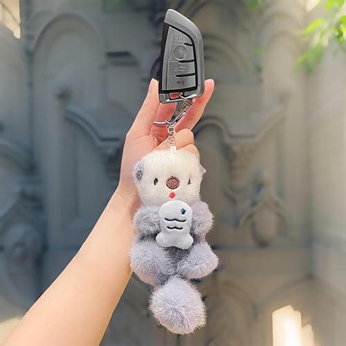 Plush Keychain Otter Charm for Women Teens & Animal Lovers | for Handbags Purses Backpacks & Car Keys | Birthday Gift thumbnail 4