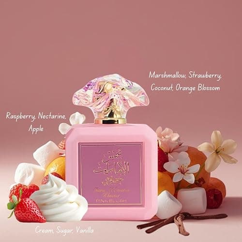 Ard al Zaafaran Pink Blush Shams Al Emarat Khususi, Marshmallow Blush Perfume For Women, Eau de Parfum - 100 ML (3.4 OZ) Romantic & Sweet Arabian Perfume - A Captivating Scent wrapped in Pink Bottle thumbnail 4