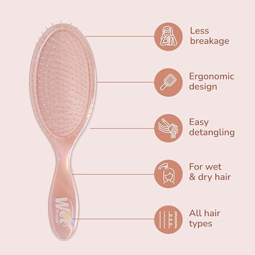 Wet Brush Original Detangler & Mini Duo Hair Brush Kit, Bronze (Iridescence Icon) - Ultra-Soft IntelliFlex Bristles - Detangling Brush Glides Through Tangles For All Hair Types (Wet Dry & Damaged) thumbnail 3