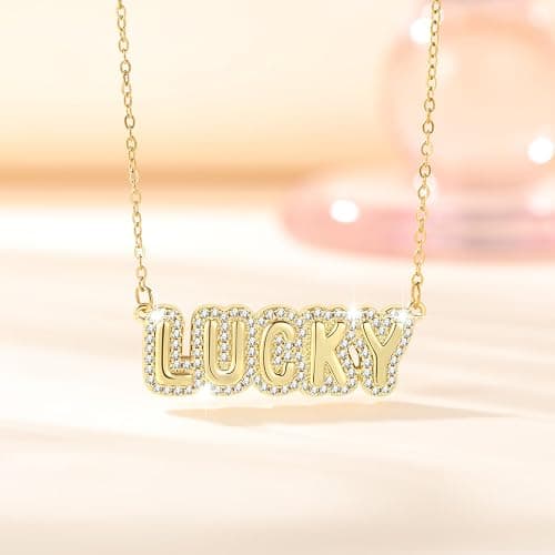 SEIZOO Custom Name Necklaces for Women Personalized 18K Gold Plated Nameplate Customized Jewelry Gift for Women thumbnail 2