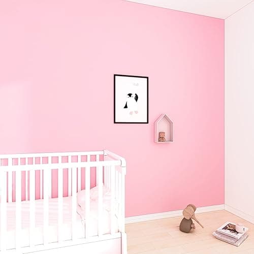 Decotalk Pink Wallpaper Peel and Stick Contact Paper for Cabinets Decorative Pink Wallpaper for Bedroom Girls Decorative 17.7x120inch Solid Color Wallpaper Vinyl Pink Contact Paper for Walls Removable - 12"x120" Pink thumbnail 4