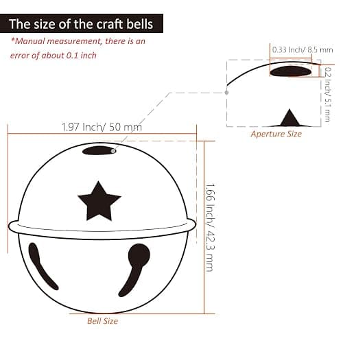 CLLOOTVE 2-Inch/ 50MM Large Metal Craft Bells for Holiday Home, Christmas Festival, Gifts, Party Wedding Decoration DIY Project, 16Pcs, Silver thumbnail 2