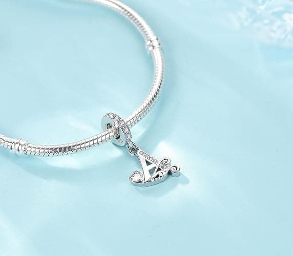 XOYOYZU Silver Letter Charm Fit for Pandora Charms Bracelet Alphabet Initial Dangle Charms Beads Jewelry Gifts for Women thumbnail 3