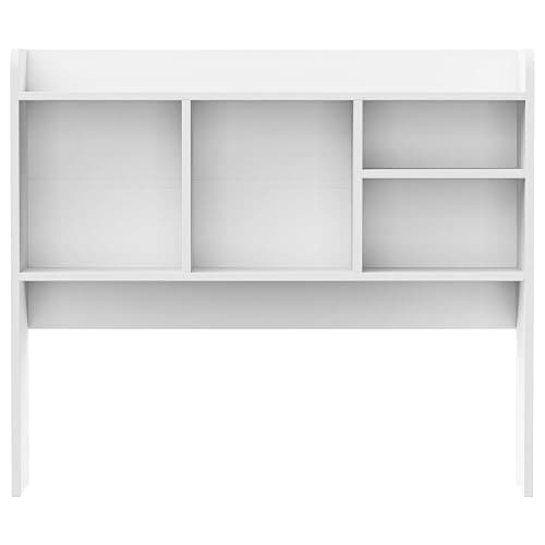 Nova Microdermabrasion Wooden Desktop Bookshelf with 6 Shelves–3-Tier Desk Organizer Hutch for Computer Desk, Home or Office (White) thumbnail 6