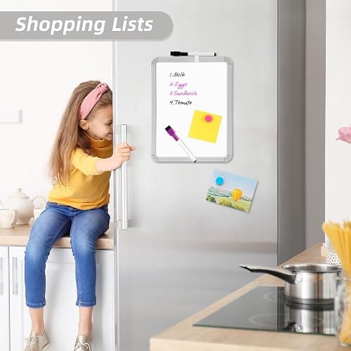 VUSIGN Small Dry Erase Whiteboard, 8.5 x 11 Inches White Board for Students, Fridge, Locker, Mini Dry Erase Board, 2 Pack thumbnail 3