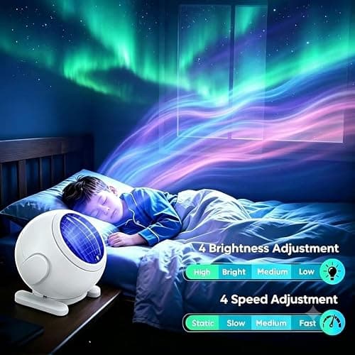 Galaxy Projector Night Light, Northern Lights Projector, Ambient lighting | Room Decor, Led Lights for Bedroom, Remote Aurora Projector, Gifts for Women Teen Girls Party Birthday Christmas thumbnail 4