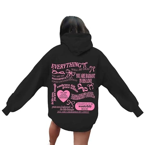 BJUTIR Sweatshirt for Women Trendy Cute Bow Hoodie Long Sleeve Preppy Casual Lightweight Hoodies Pullover thumbnail 3