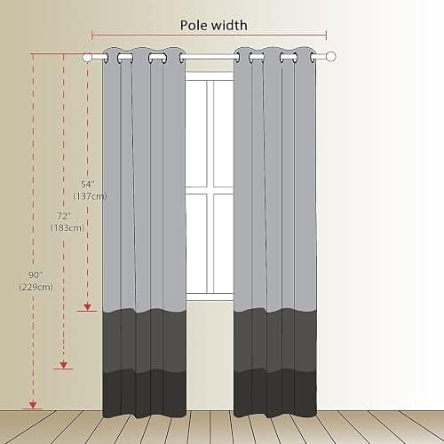 always4u 100% Blackout Curtains Check Eyelet Curtain Bedroom Plaid Woven Brushed Cheque Pair of Highland Woolen Look Window Treatment for Living Room Beige 46 * 90 Inches thumbnail 2