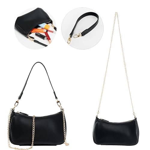 feujury Shoulder Bag for women Crossbody Bags Retro Classic Small Hobo Purse Clutch Tote Handbags with Zipper Closure thumbnail 6