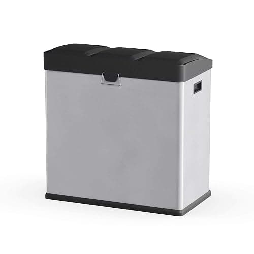 Step N' Sort The 16-Gal. 3-Compartment Stainless Steel Trash and Recycling Bin thumbnail 7