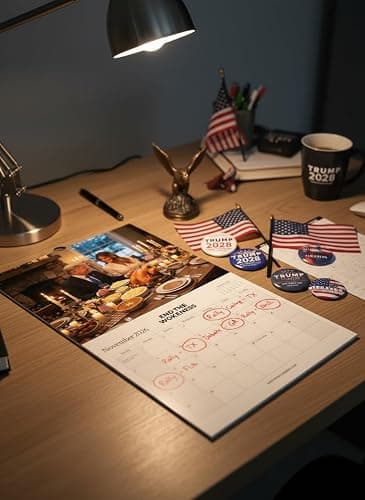 Donald Trump 2026 Wall Calendar, 12-Month (Jan–Dec), 11” x 8.5” Patriotic Photo Calendar for Home or Office – End The Wokeness thumbnail 7