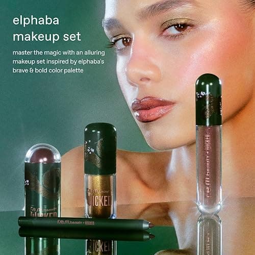 r.e.m. beauty Wicked: For Good | Makeup Set | Waterpoof Eye Shadow, All Over Glow Stick, Creamy Lip Liner, Glossy Lip Balm | 4 Full Size Products thumbnail 4