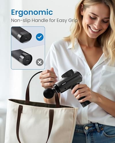 RENPHO Massage Gun Deep Tissue, FSA HSA Eligible Portable Percussion Massager for Back and Neck, Gifts for Men Women, Handheld Device with Carry Case, Active - A Active Black thumbnail 6