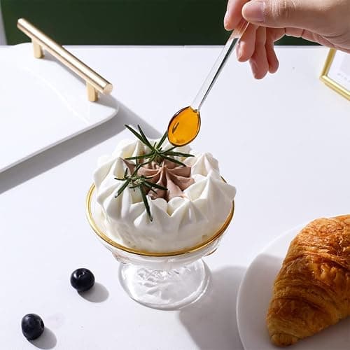 GULELAYAR 5 Pieces Glass Spoons for Coffee Teaspoons Glass Stirring Spoon Rod 5.9 inch Coffee Stirrers Ice Tea Spoon Glass Mixing Spoon for Tea SugarHome Bar Party thumbnail 5