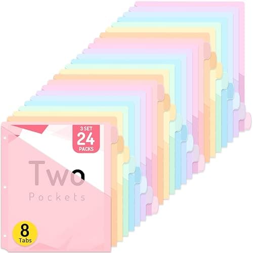 24 Pocket File Tabs - Image 1