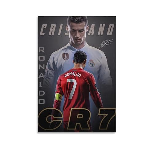 fhzang Cristiano Ronaldo Poster 1 Canvas Poster Unframed: 12x18 inches (30x45 cm) - Image 1