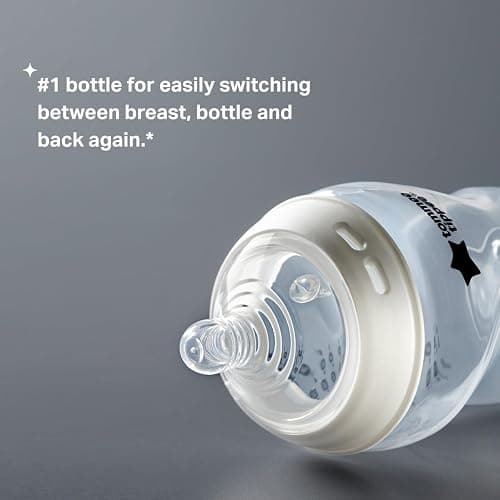 Tommee Tippee Natural Start Grow with Baby Bottle Set, 5oz, 9oz and 11oz, Slow, Medium and Thicker Flow Nipples, Removable Bottle Handles, Self-Sterilizing - Clear - Grow with Baby thumbnail 3