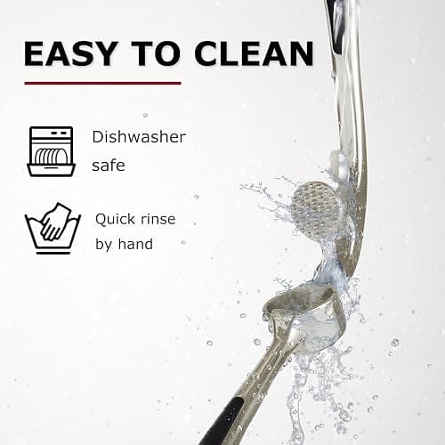 Kitessensu High Effective Garlic Press With Studs, Heavy Duty Garlic Mincer, Easy to Squeeze and Clean, Rust Proof & Dishwasher Safe, Ginger Crusher- Imperial Silver thumbnail 5