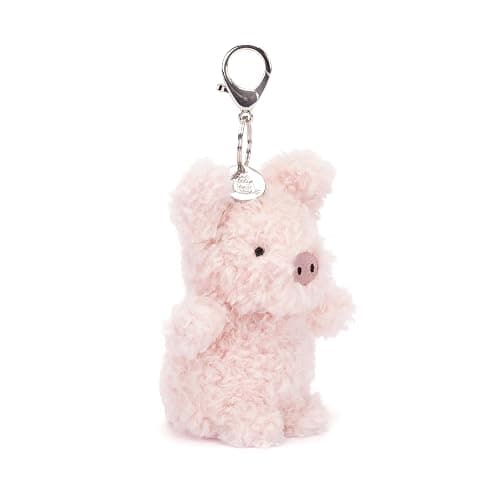 Jellycat Little Pig Bag Charm, 4 inches - Farmyard Plush Keychain - Great Gift Idea thumbnail 5