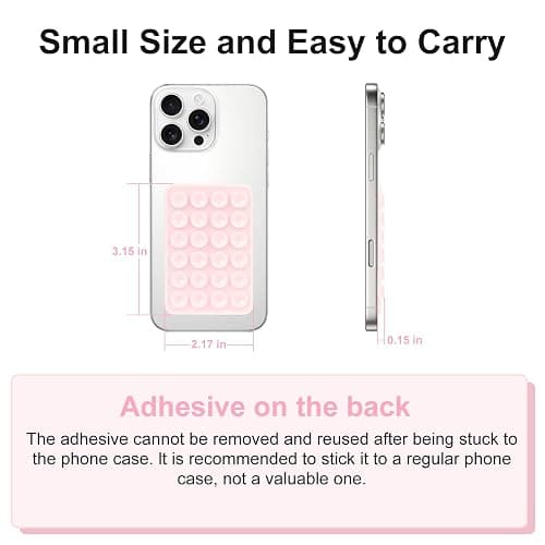 Giumel 8PCS Silicone Suction Phone Case Mount, Non Slip Suction Cup, Hands-Free Phone Accessories Holder for Selfies and Videos, Silicone Adhesive Stand Sticky for Cell Phone thumbnail 3