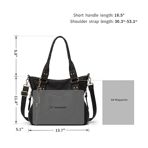 Worldlyda Crossbody Bags for Women Large Tote Soft Leather Purses Washed Y2K Hobo Vintage Handbag Shoulder City Bag thumbnail 6