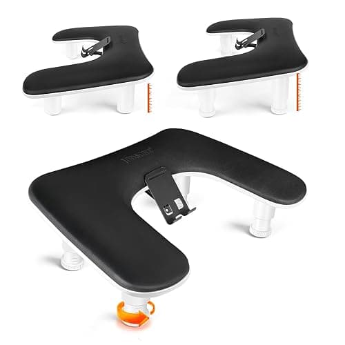 JODSONE U-Shaped Black Arm Rest for Nails Tech with Rotating 360°Built-In Phone Holder and Adjustable Nail Arm Rest Detachable Manicure Hand Rest for Salon Design - Image 1
