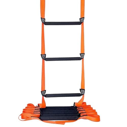 FKNGS Fire Escape Ladder, 26.2 Feet Emergency Fire Ladder, 2-3 Story Homes Reusable Safety Rope Ladder for Kids and Adults - Image 1