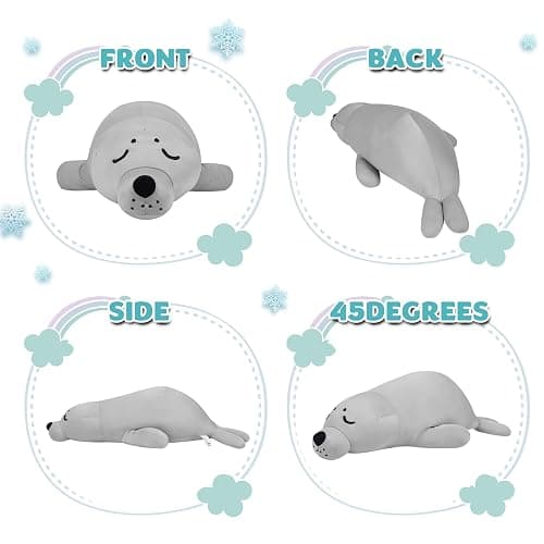 My OLi 24'' Seal Cooling Stuffed Animal Huggy Animal Cooling Pillow | Coolable Stuffed Seal Pillow Soft Toy Plush Hugging Pillow Plush Toys Gift for Kids Adults Friend Family thumbnail 3
