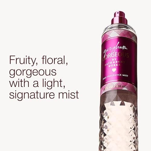 Bath & Body Works Gingham Gorgeous Fine Fragrance Mist, Body Spray & Perfume for Women, Long-Lasting Personal Fragrance – Pink Strawberries, Peony Blooms, and Peach Nectar Scent, 8 fl oz - 1 Pack thumbnail 2