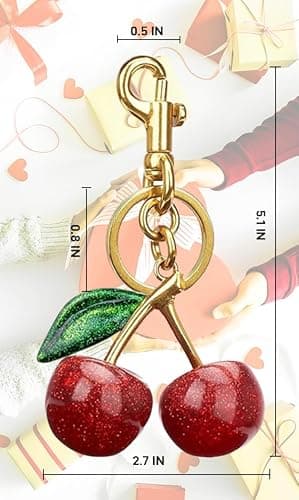 YUEAALK Cute Bag Charms Purse Charm Gift for Women Girl - Car keyrings leather handbags -Fashion Birthday Presents for Woman thumbnail 6