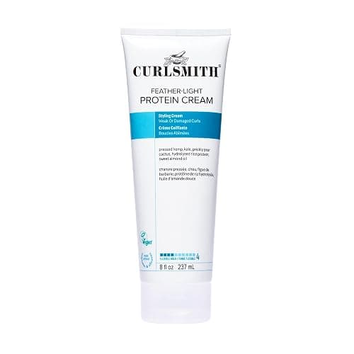 CURLSMITH Feather Light Protein Cream - Flexible Hold Curl Cream, Protein-Rich Styling Cream for Curls, For All Curl Types, Best for Weak and Damaged Curls, Vegan & Cruelty Free (8 oz) - Image 1