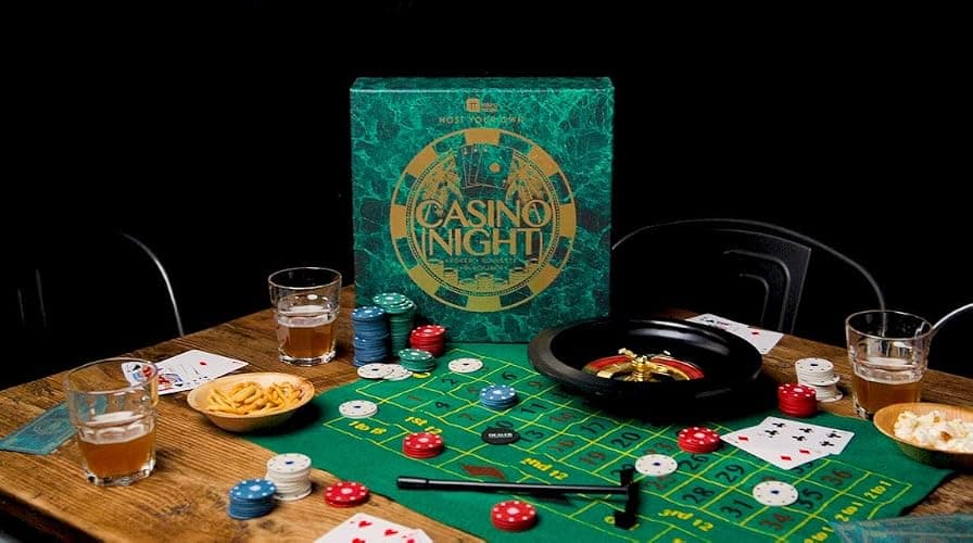 Jeu Soirée | Organisez votre propre soirée jeux | Poker, Blackjack, Roulette | Pour adultes, après les dîners, casino party, Noël, cadeau thumbnail 11